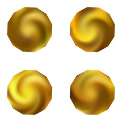 Collection of polygonal colored backgrounds.