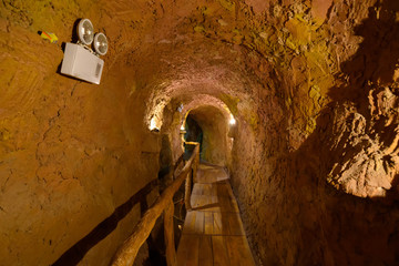Over 2000 years old Karez Well system, ancient underground irrigation system in Turpan, Xinjiang,...