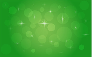 green background, stars and gleam