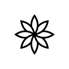 flower icon vector symbol template