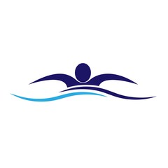 Swimming sport logo