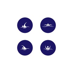 Swimming sport logo