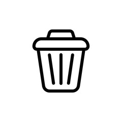 trash can icon vector symbol template