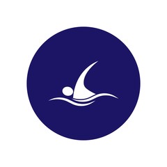 Swimming sport logo