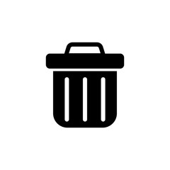 trash can icon vector symbol template