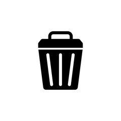 trash can icon vector symbol template