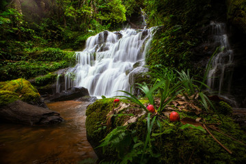 Obraz premium Unseen Man daeng water fall in phuhinrongkla park