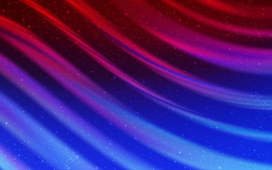 Light Blue, Red vector background with galaxy stars. Blurred decorative design in simple style with galaxy stars. Best design for your ad, poster, banner.