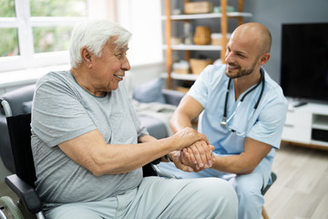 Health Care Patient Holding Hand