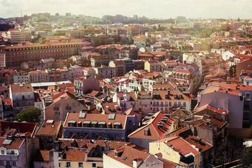 Fototapeta na wymiar Lisbon skyline from view point