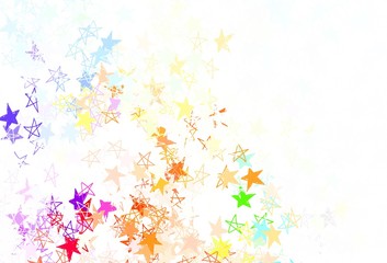 Light Blue, Yellow vector template with sky stars.