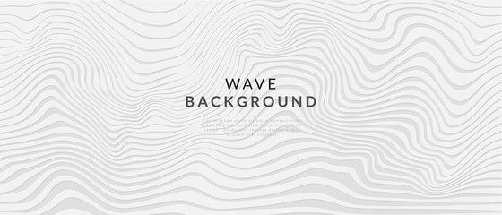 abstract white line wave background - obrazy, fototapety, plakaty