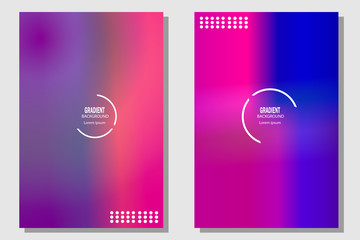 Fototapeta premium Abstract Creative concept vector multicolored blurred background set. For Web and Mobile Applications, art illustration template design, business infographic and social media, modern decoration.