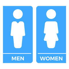 Toilet sign for male and female. Eps 10 vector illustration.