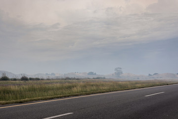 road in the fog