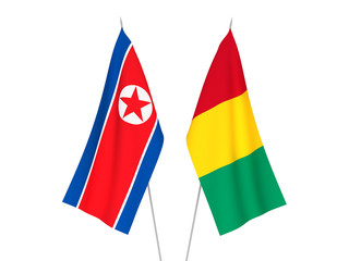 Guinea and North Korea flags