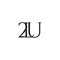 2lu letter original monogram logo design