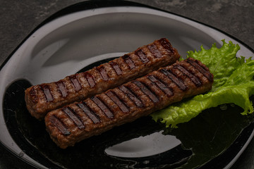 Two Grilled kebeb beef sausages