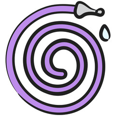 
Water pipe icon in doodle vector design 
