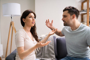 Sad Couple Infidelity Problems. Woman Dispute