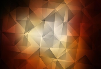 Dark Orange vector triangle mosaic template.