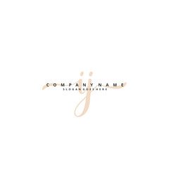 I J IJ Initial handwriting and signature logo design with circle. Beautiful design handwritten logo for fashion, team, wedding, luxury logo.