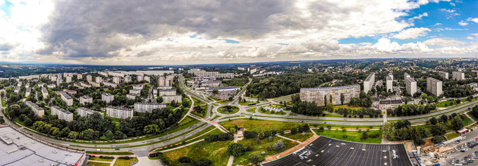 Jastrzębie Zdrój miasto na Śląsku, panorama z lotu ptaka - obrazy, fototapety, plakaty