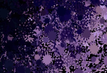Fototapeta na wymiar Dark Purple vector pattern with random forms.