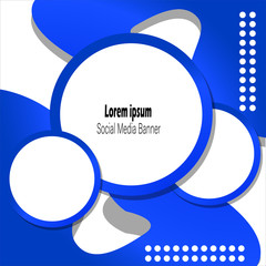 Social media Blue Template banner vector design to promotion your product event post your activity and selling promotion with trendy minimalist and modern concept