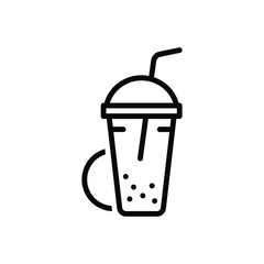 Black line  icon for shake