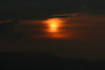 Obraz premium sunset in the mountains