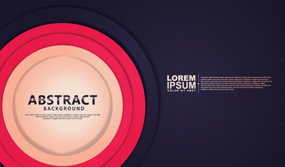 Elegant and futuristic abstract decoration overlap circle shape with white textured background.