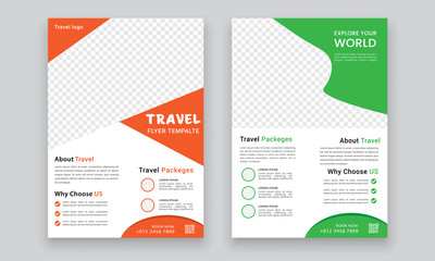 Travel Agency Flyer or Poster Design, Creative Template, Banner or Flyer design for Tour and Travel concept
