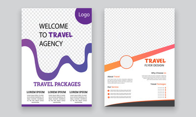 Travel Agency Flyer or Poster Design, Creative Template, Banner or Flyer design for Tour and Travel concept
