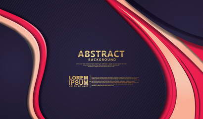 Fototapeta premium Futuristic and dynamic wave abstract overlap layer on pattern background.