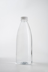 water bottle. fresh liquid food product on blank plastic container bottle mockup