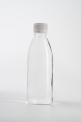 fresh liquid food product on blank plastic container bottle mockup