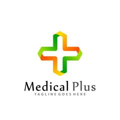 Gradient Medical Plus Modern Logos Design Vector Illustration Template