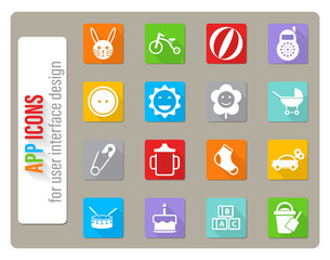 baby icon set