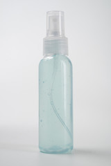 blank plastic bottle hand sanitizer product mockup. spray bottle transparent