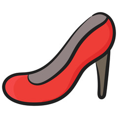 
Adorable high heel, footwear icon in editable flat design 
