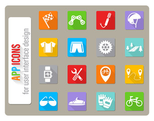 bicycle icon set