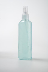 blank plastic bottle hand sanitizer product mockup. spray bottle transparent