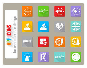 brexit icon set