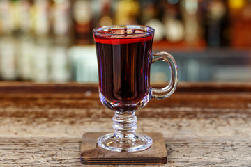 Hot mulled wine drink