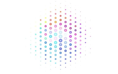 Light Multicolor vector background with bubbles.