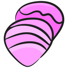 
An icon design of beach shell, trendy vector design of cockle 
