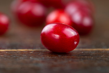 Dogwood on a wooden background.