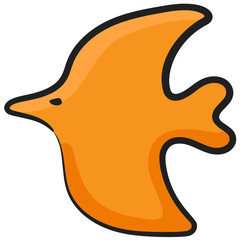 Chondrichthyes class animal, stingray icon in editable style 