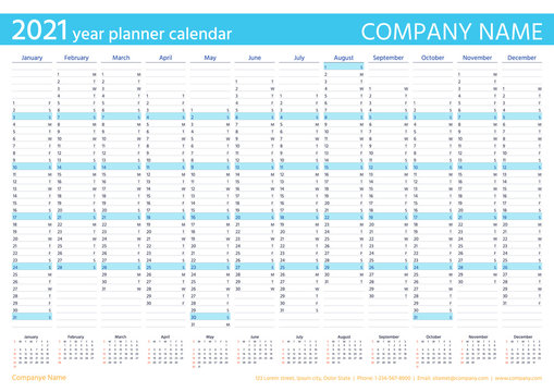 2021 Yearly Wall Calender Annual Chart Planner Organiser Home Office School Rota
